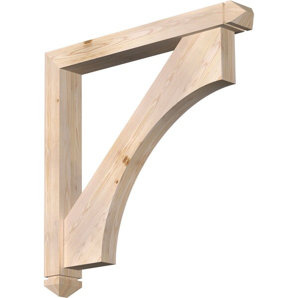 Ekena Millwork Westlake Arts and Crafts Smooth Bracket w/ Offset Brace, Douglas Fir, 5 1/2"W x 42"D x 42"H BKT0604X42X42WTL03SDF - main